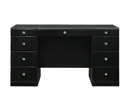 Avery - Vanity Desk With Glass Top And LED Mirroк