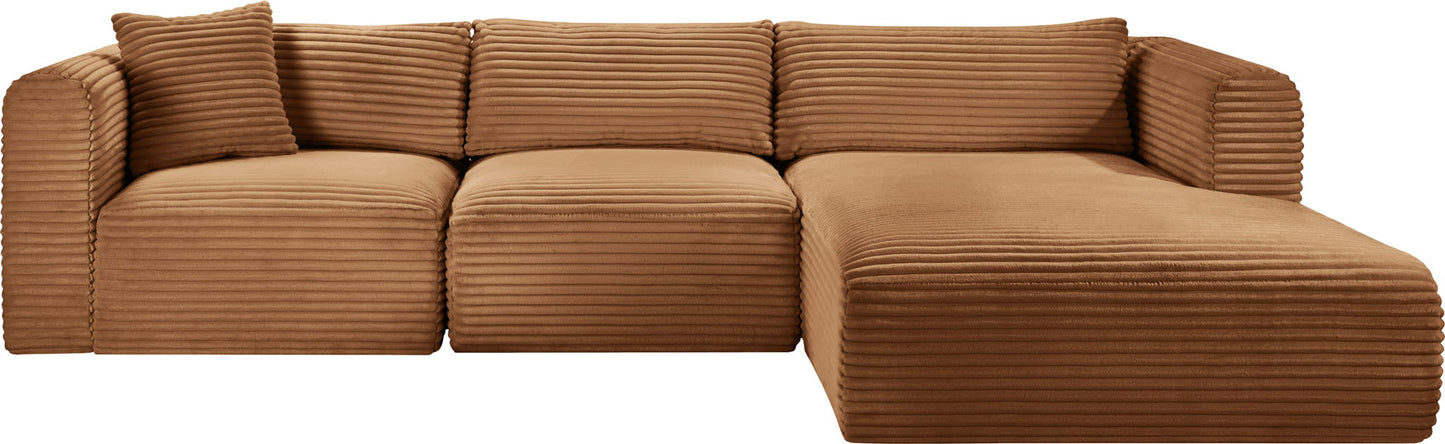 Shaggy - Fabric 3 Piece Modular Sectional