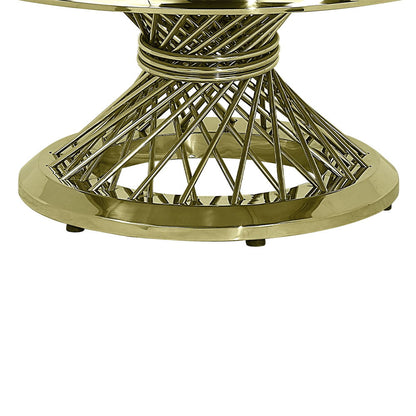 Fallon - Coffee Table With Engineered Stone Top - Engineered Stone Top & Gold