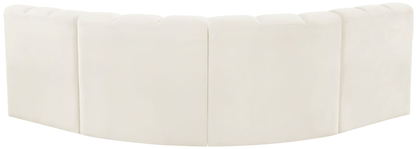 Arc - Velvet 4 Piece Corner Modular Sofa