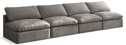 Plush - Modular Armless 4 Seat Sofa