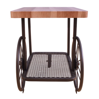 Francie - End Table - Oak & Antique Gray