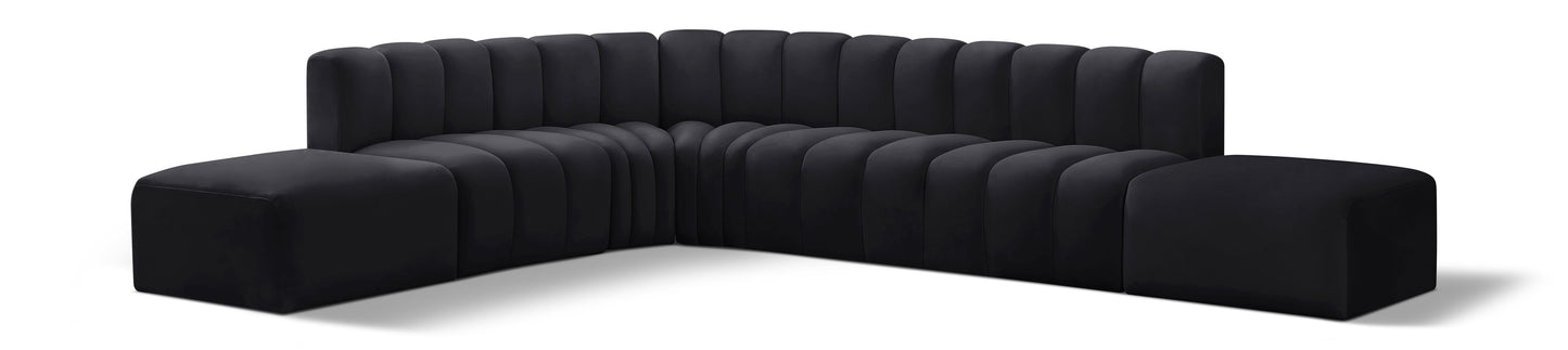 Arc - Velvet 7 Piece Corner Modular Sofa