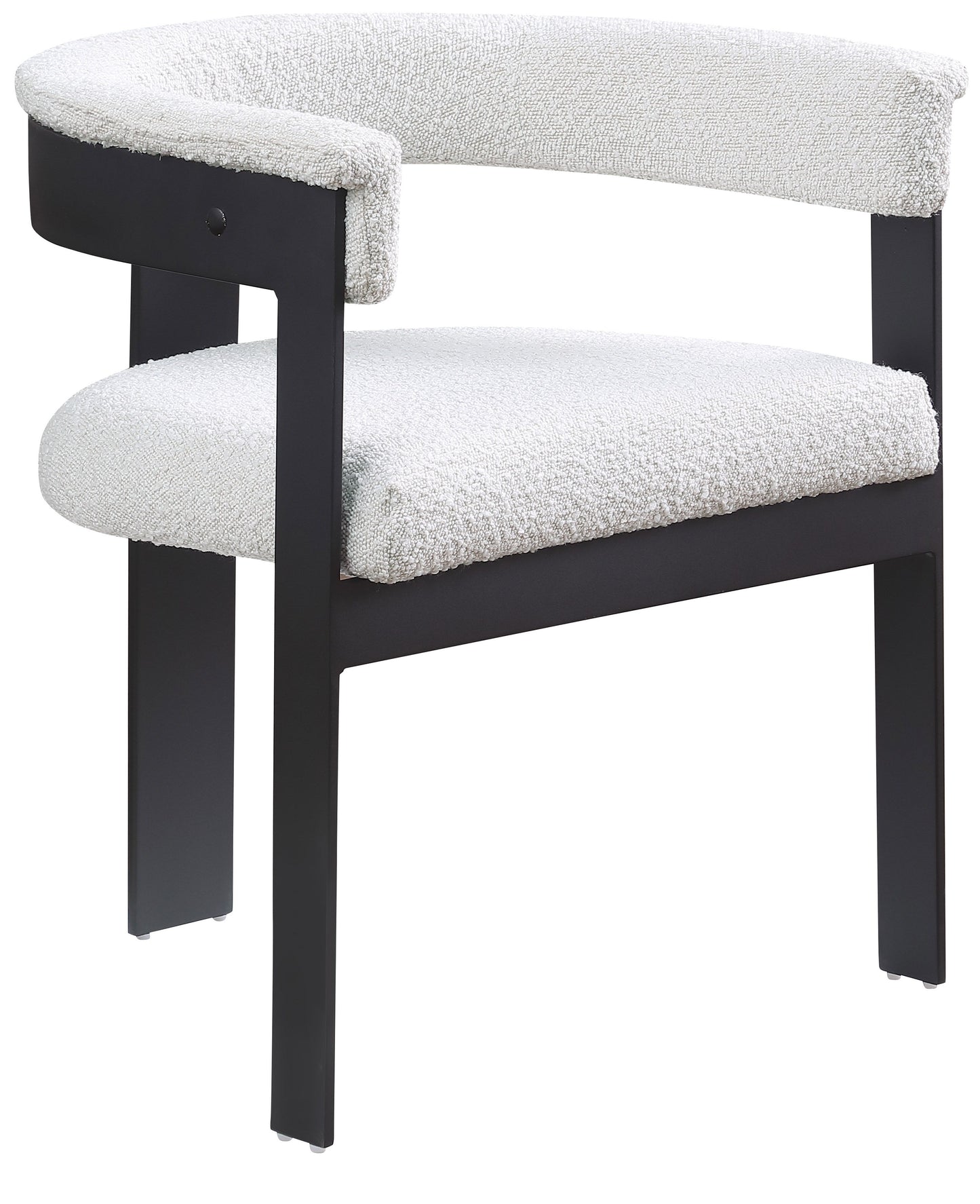 Romeo - Boucle Dining Chair With Black Base (Set of 2)