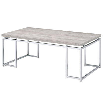 Chafik - Coffee Table - Natural Oak & Chrome