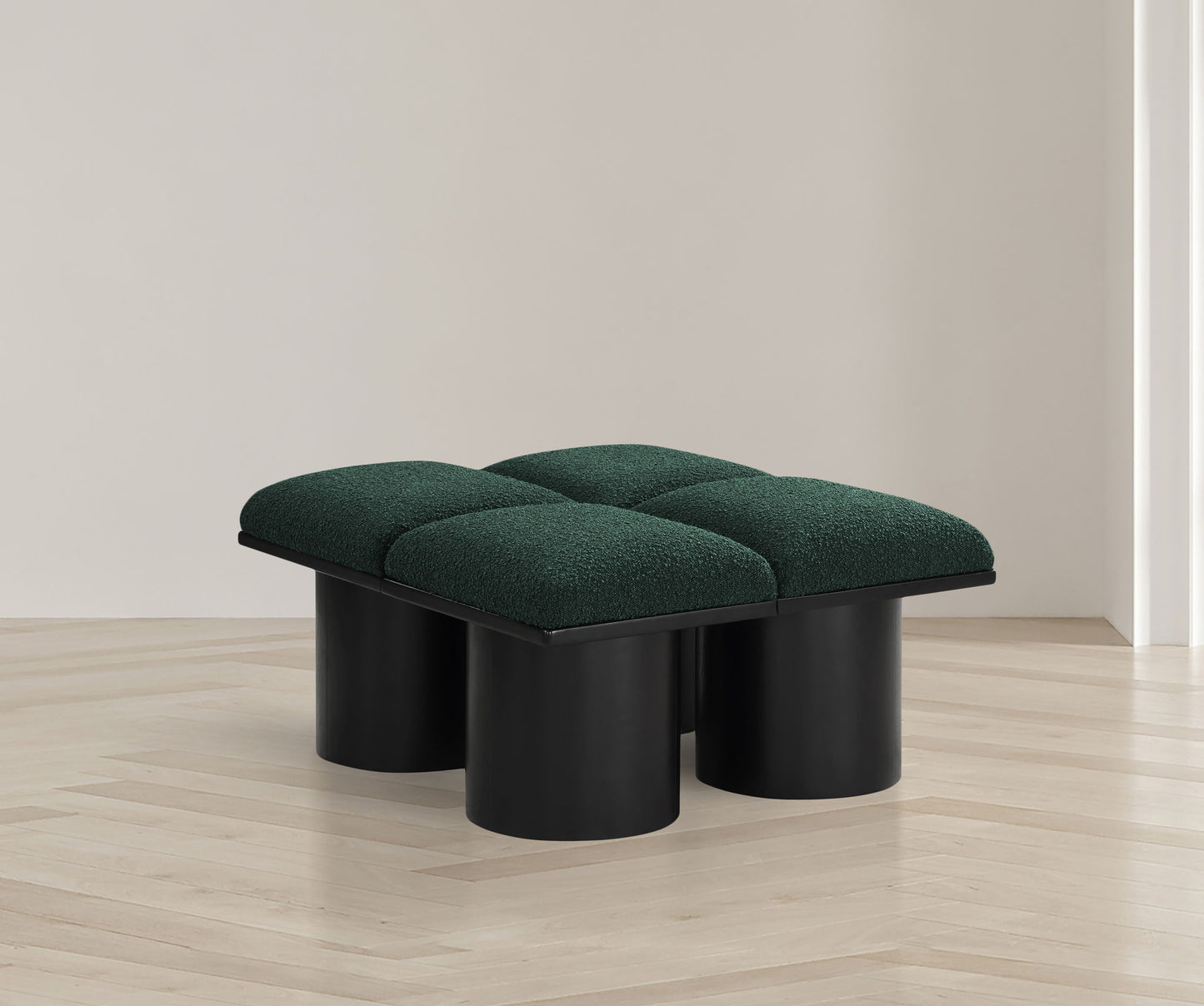 Pavilion - 4 Piece Modular Bench With Black Base