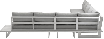 Maldives - 6 Piece Water Resistant Outdoor Patio Modular Sectional With White Base