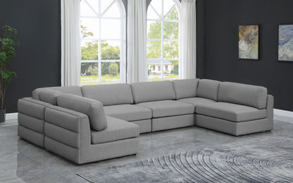 Beckham - 6 Piece Modular U-Shaped Armless Sectional