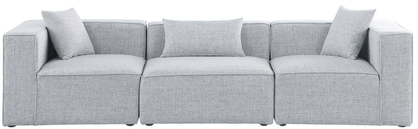 Cube - Linen Modular 3 Seat Sofa