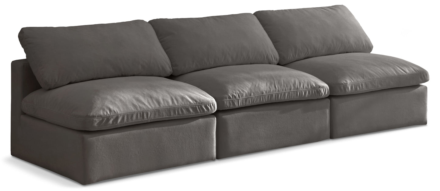 Plush - Modular Armless 3 Seat Sofa
