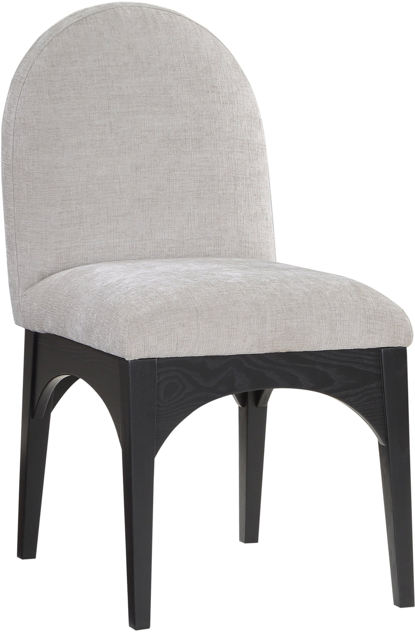 Waldorf - Chenille Dining Side Chair With Black Legs