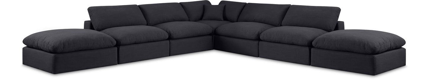 Comfy - 7 Piece Linen Modular Corner Sectional