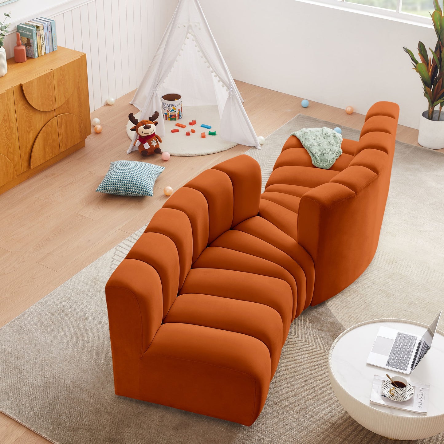Arc - Velvet 4 Piece Sofa