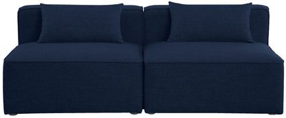 Cube - Linen Modular 2 Seat Armless Sofa