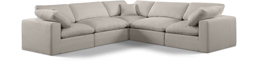 Comfy - 5 Piece Linen Modular Corner Sectional