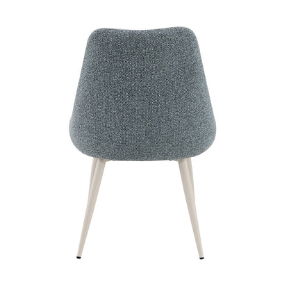 Laela - Side Chair (Set of 2) - Light Blue Boucle & White
