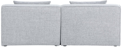 Cube - Linen Modular 2 Seat Armless Sofa