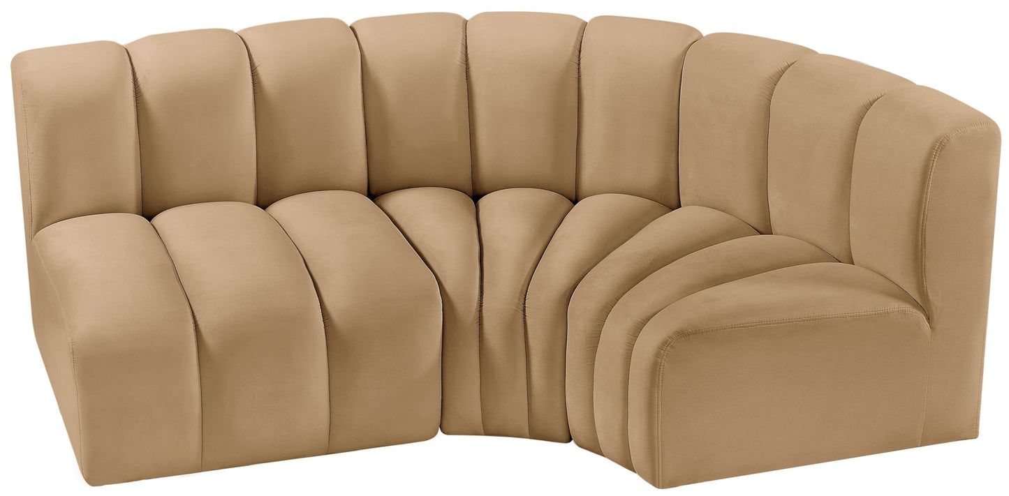 Arc - Velvet 3 Piece Sofa