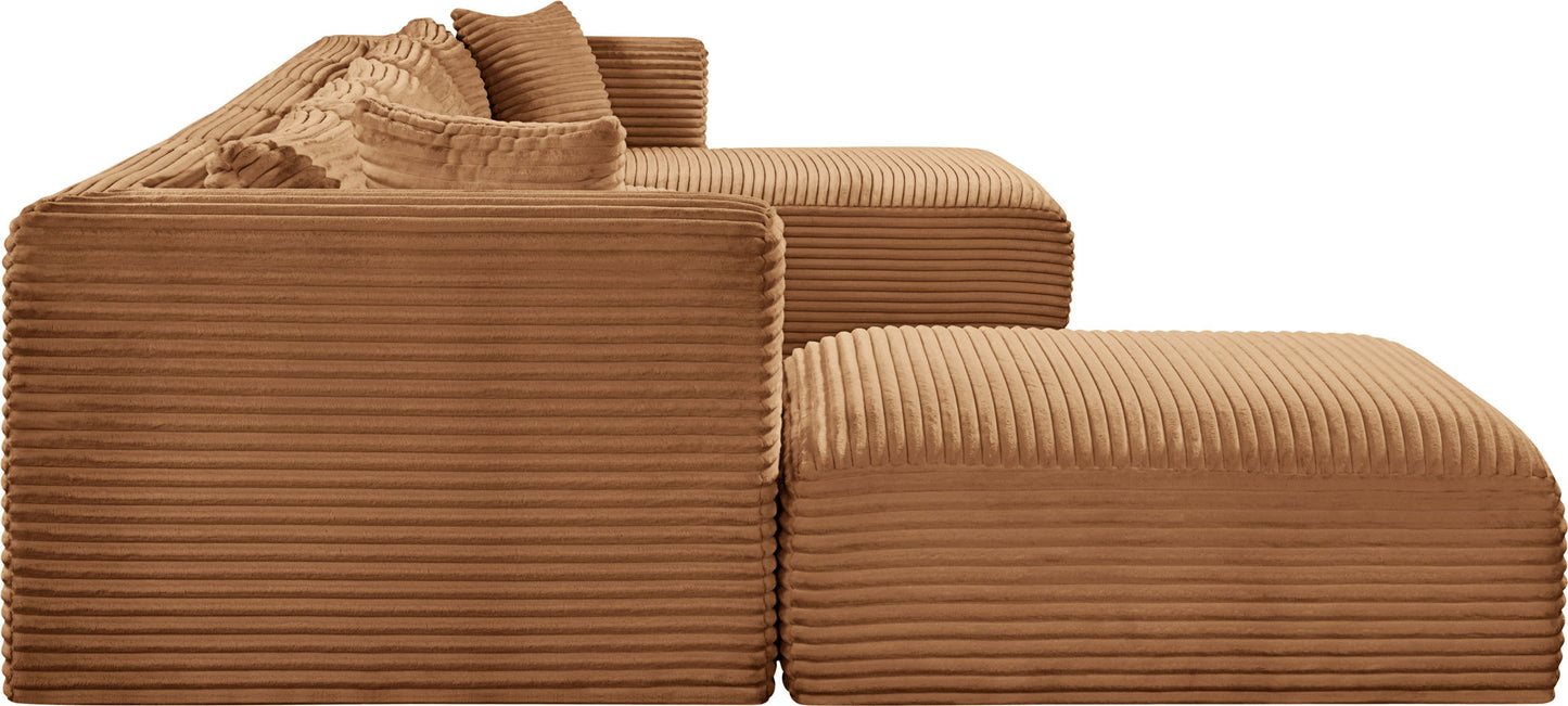 Shaggy - Fabric 6 Piece Modular Sectional With Chaise And Ottoman