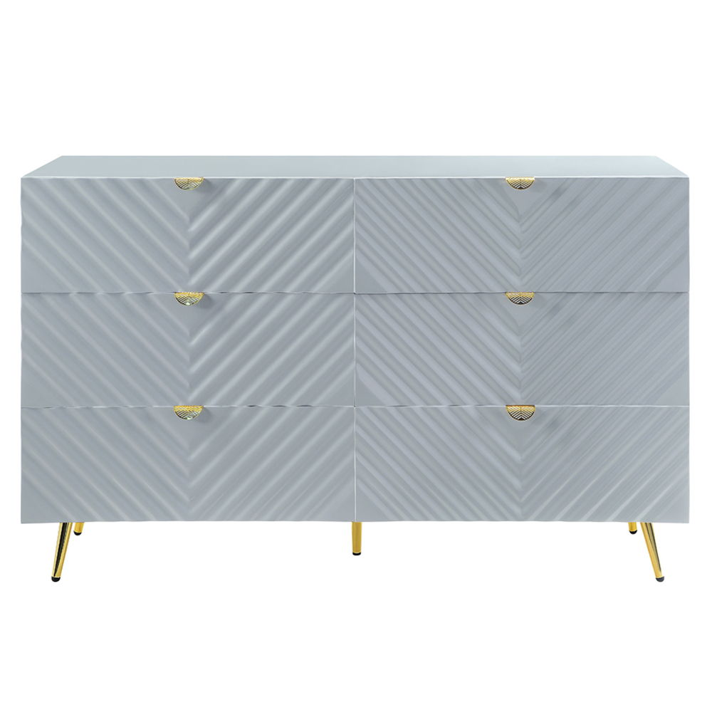 Gaines - Dresser - Gray High Gloss