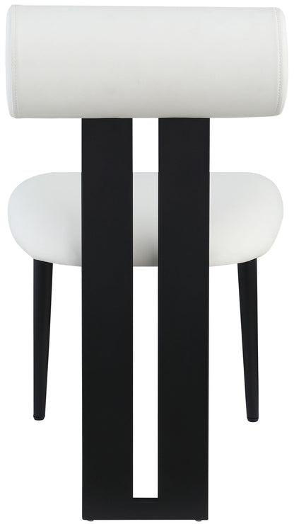 Dario - Faux Leather Dining Chair With Black Frame (Set of 2)