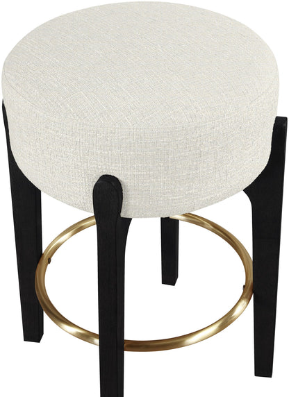 Torino - Backless Counter Stool With Brushed Black Base (Set of 2)
