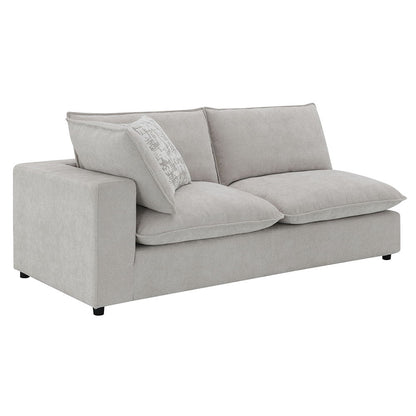 Marisa - Modular Left Facing Loveseat With 2 Pillows - Beige Boucle