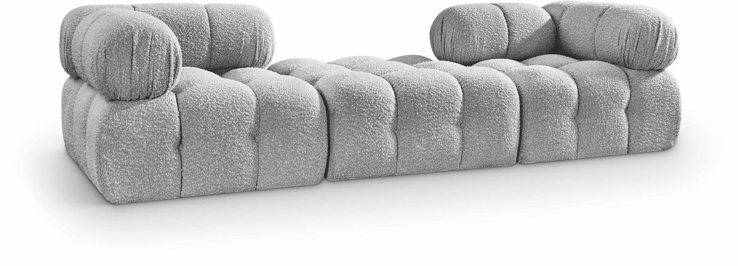 Ames - 3 Piece Boucle Modular Sofa With 1 Backless Seat