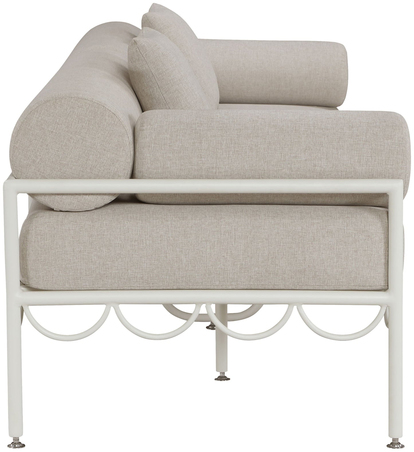 Portofino - Resilient Water Repellent Fabric 85.75" Upholstered Outdoor Patio Sofa