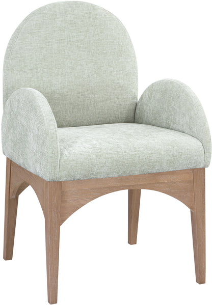 Waldorf - Chenille Dining Arm Chair With Natural Legs