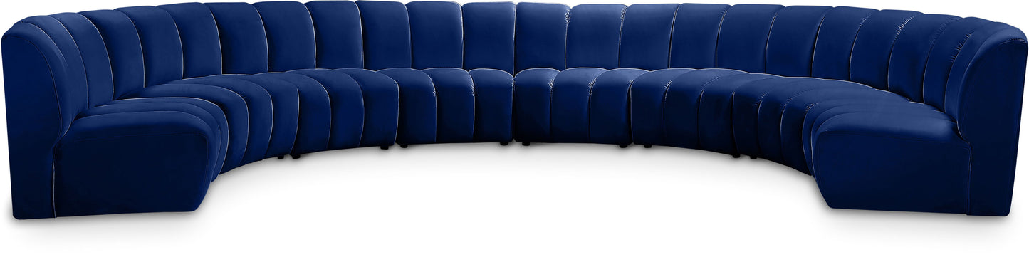 Infinity - 8 Piece Velvet Modular Sectional