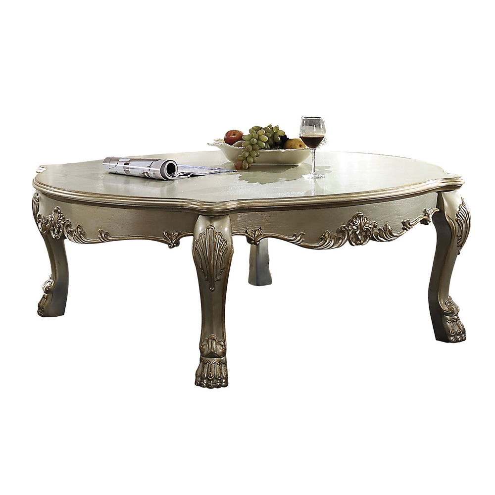 Dresden II - Coffee Table - Gold Patina & Bone