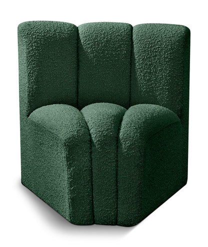 Arc - Boucle Fabric Curved Corner Chair