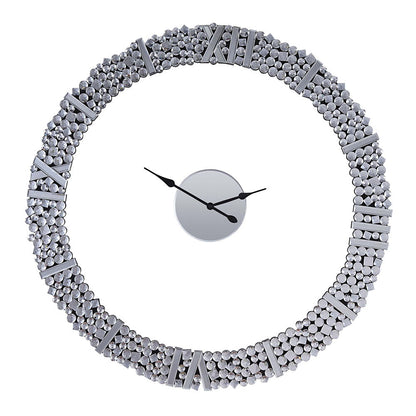 Kachina - 39" Wall Clock - Mirrored & Faux Gems