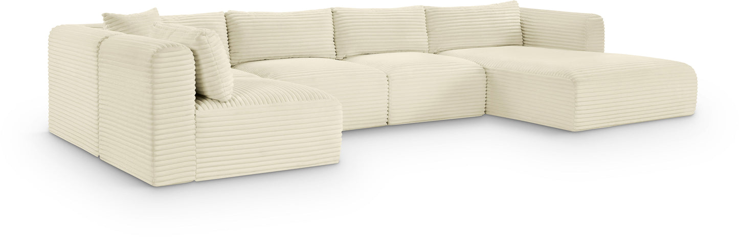 Shaggy - 5 Piece Modular U-Shaped Sectional