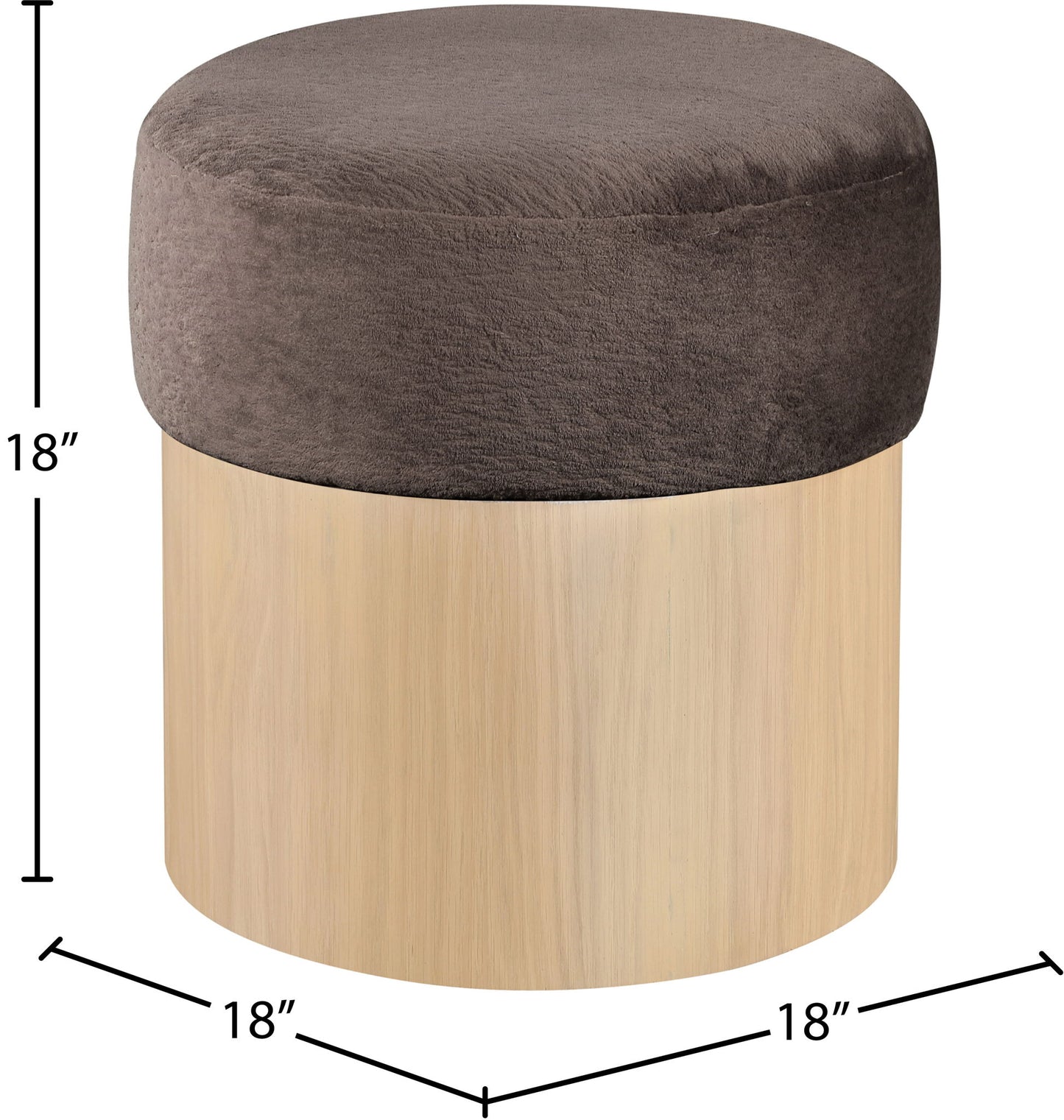 Nimes - Ottoman / Stool With Natural Base