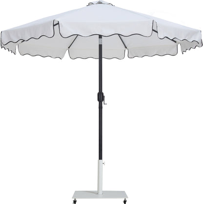 Amalfi - Aluminum Patio Umbrella - White Base / Black Pole