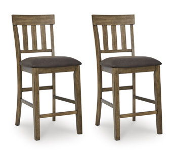 Urbinforte - Upholstered Barstool (Set of 2) - Light Brown