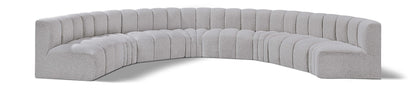 Arc - Boucle Fabric 8 Piece U-Shaped Modular Sofa