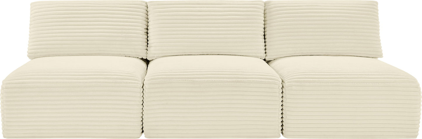 Shaggy - 3 Seat Modular Armless Sofa