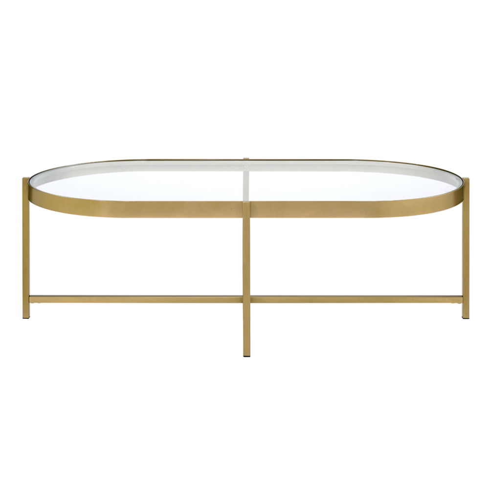 Charrot - Coffee Table - Clear Glass Top & Gold