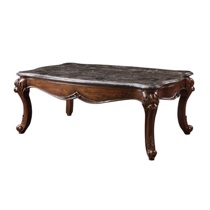 Miyeon - Coffee Table - Marble Top & Cherry