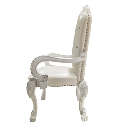 Dresden - Arm Chair (Set of 2) - Synthetic Leather & Bone White