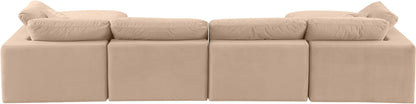 Comfy - 6 Piece Velvet Modular Double Chaise Sectional
