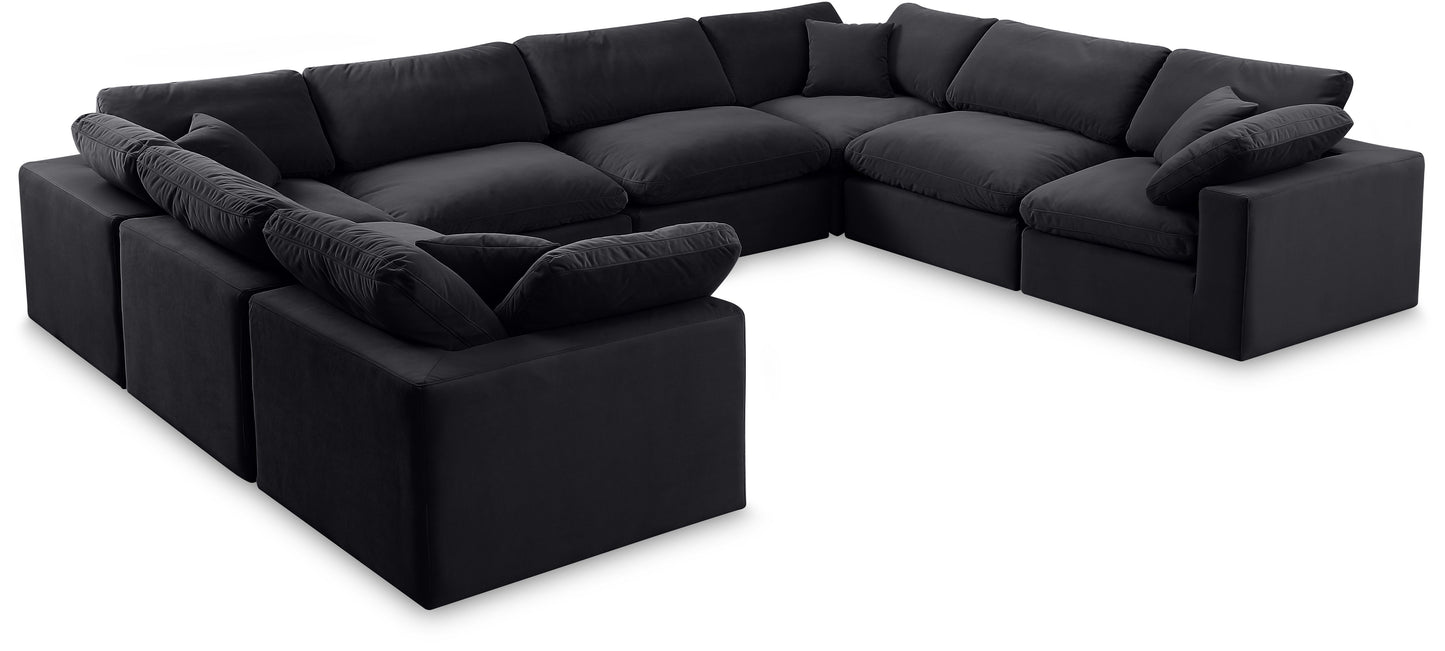 Comfy - 8 Piece Velvet Modular Sectional