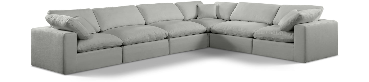 Comfy - 6 Piece Linen Modular Corner Sectional