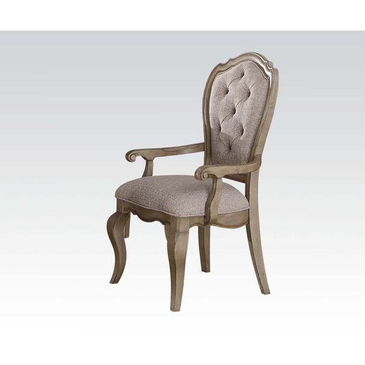 Chelmsford - Arm Chair (Set of 2) - Beige Fabric & Antique Taupe
