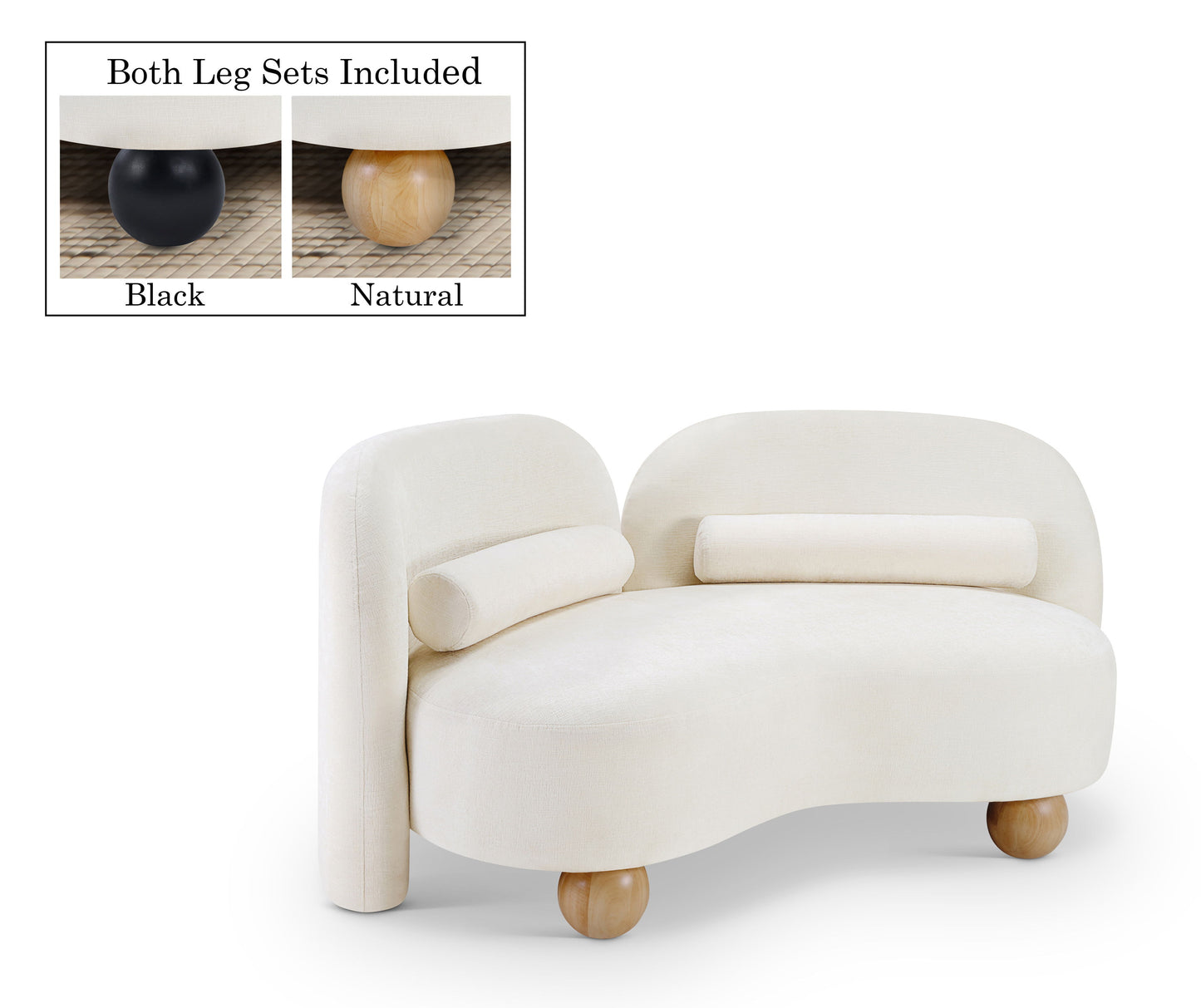 Daphne - Chenille Loveseat