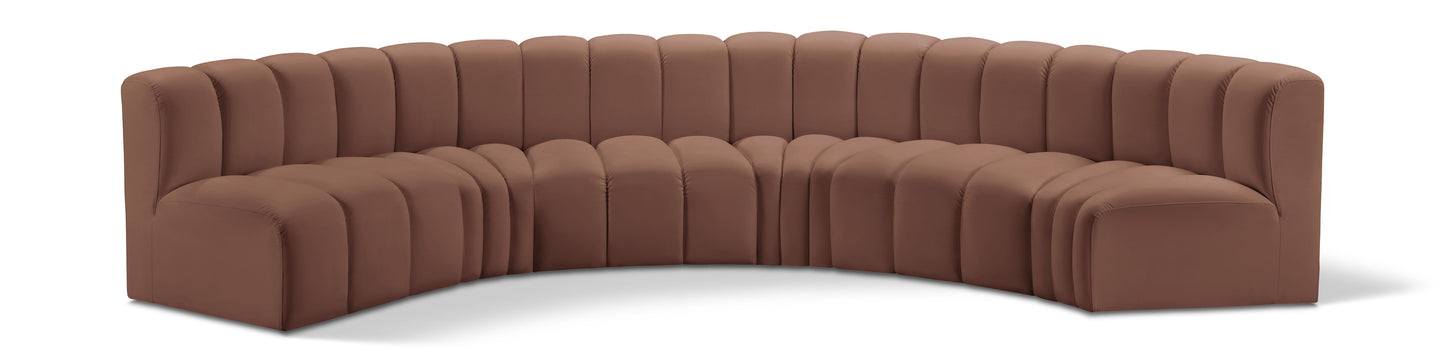 Arc - Faux Leather 6 Piece U-Shaped Modular Sofa