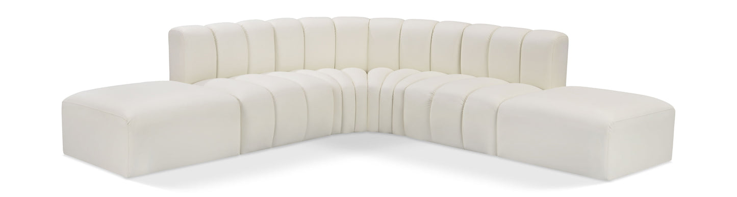 Arc - Faux Leather 6 Piece Corner Modular Sofa